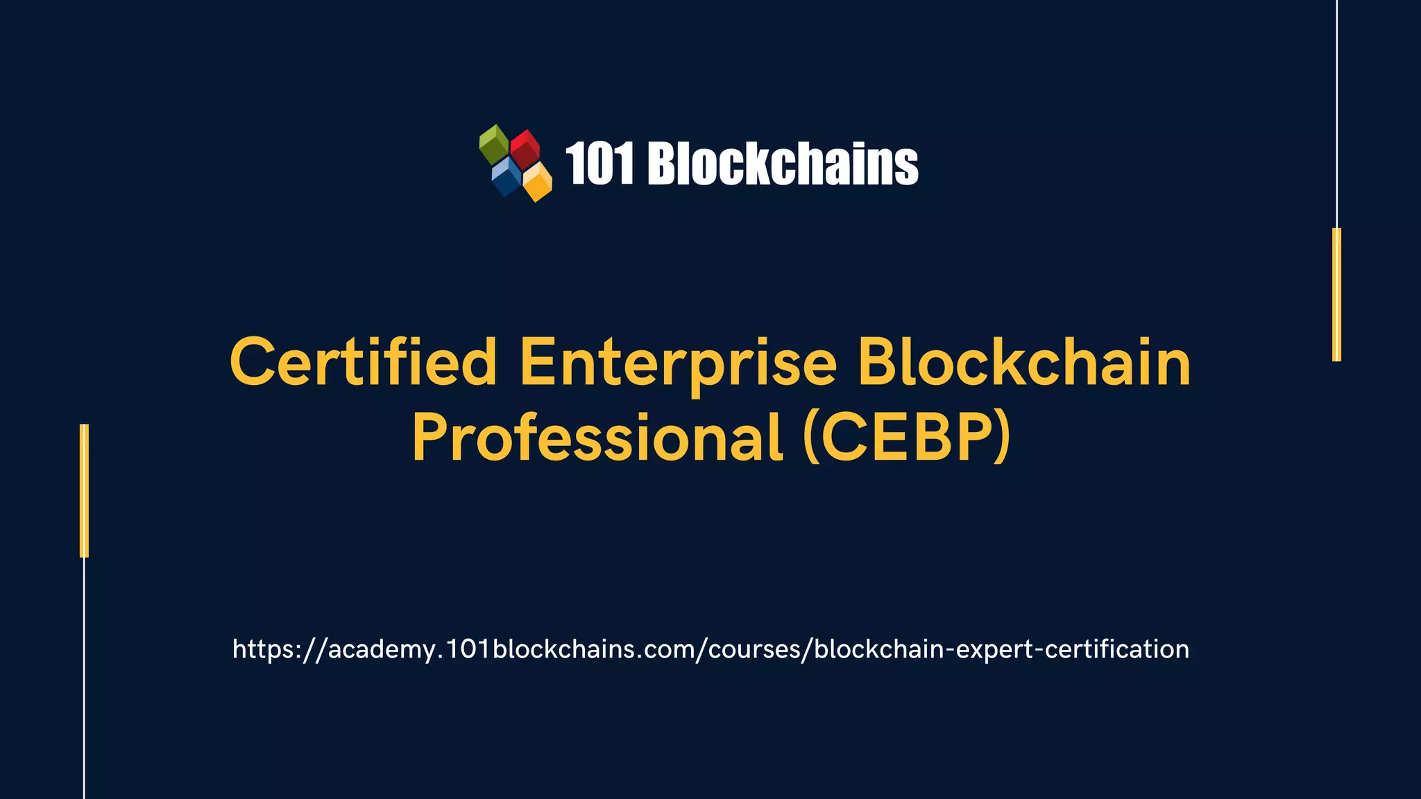 Certified Enterprise Blockchain
Professional (CEBP)
https://academy.101blockchains.com/courses/blockchain-expert-certification
 