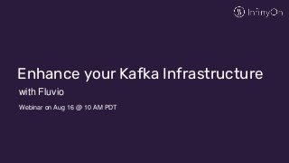 Enhance your Kafka Infrastructure
with Fluvio
Webinar on Aug 16 @ 10 AM PDT
 