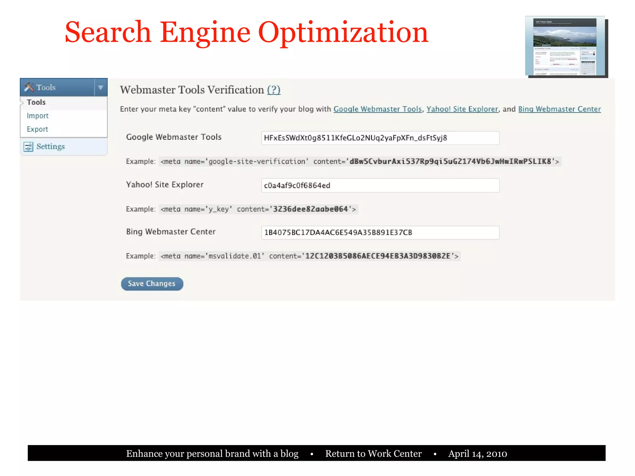 Search Engine Optimization 