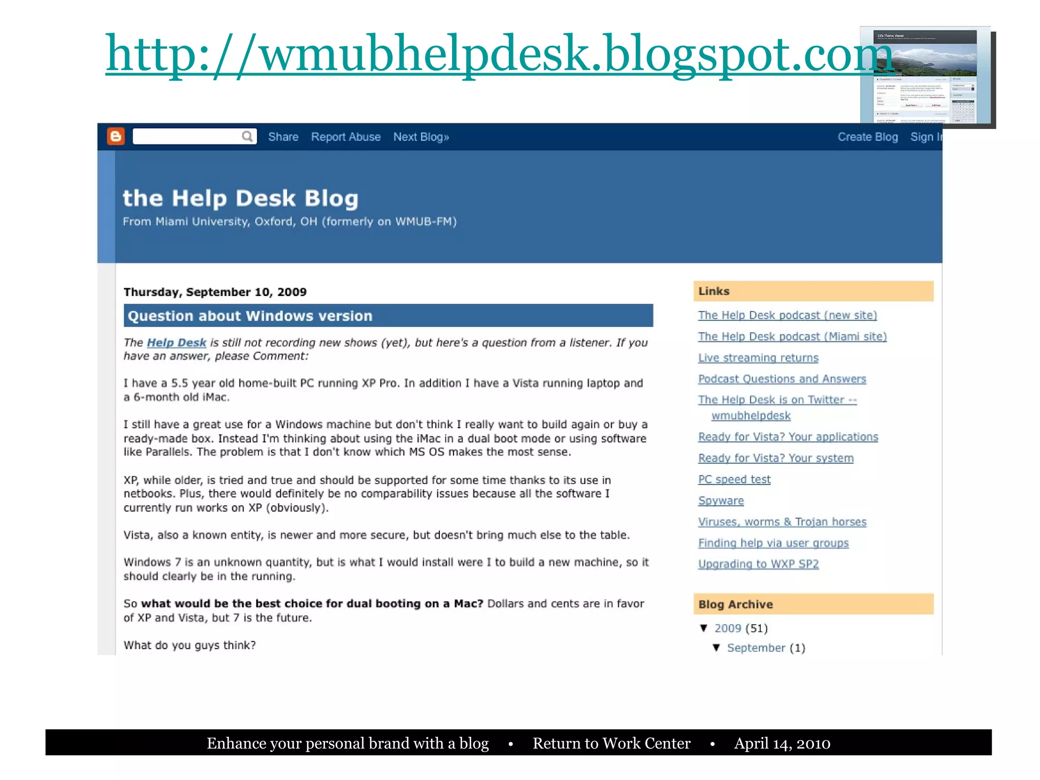 http://wmubhelpdesk.blogspot.com 