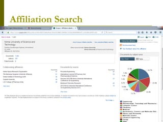Affiliation Search
 