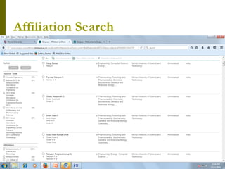 Affiliation Search
 