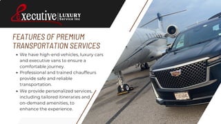 We have high-end vehicles, luxury cars
and executive vans to ensure a
comfortable journey.
Professional and trained chauff...