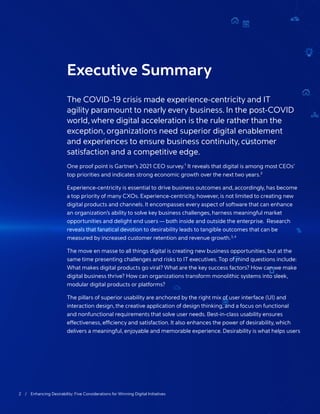 2 / Enhancing Desirability: Five Considerations for Winning Digital Initiatives
Executive Summary
The COVID-19 crisis made...