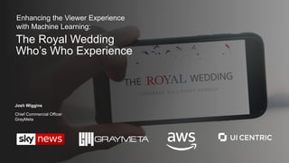 ©2018 GrayMeta. All rights reserved. PROPRIETARY & CONFIDENTIAL
The Royal Wedding
Who’s Who Experience
Josh Wiggins
Chief Commercial Officer
GrayMeta
Enhancing the Viewer Experience
with Machine Learning:
 