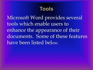 Word Document Optimisation Enhancing a Microsoft Word Document.pptx