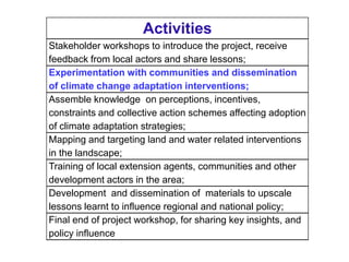 Enhancing communities’ adaptive capacity to climate change in drought-prone hotspots of the Blue Nile basin (Kabe, Ethiopia)