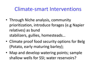 Enhancing communities’ adaptive capacity to climate change in drought-prone hotspots of the Blue Nile basin (Kabe, Ethiopia)
