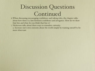 Enhancing Creativity