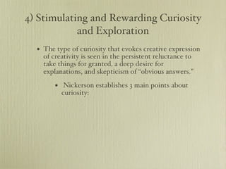 Enhancing Creativity