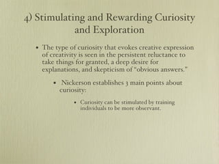 Enhancing Creativity