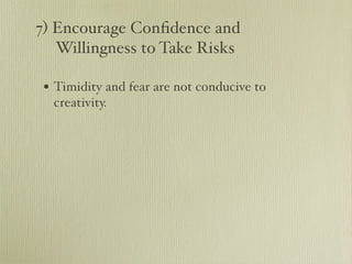 Enhancing Creativity