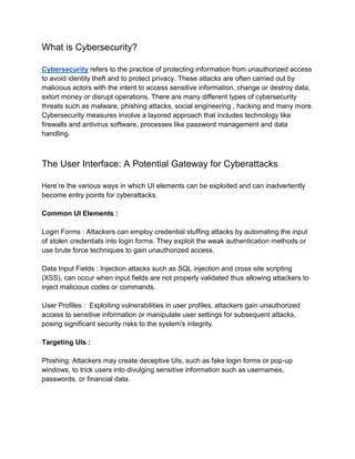 Enhancing Cybersecurity in Custom Software User Interfaces - Zoondia ...