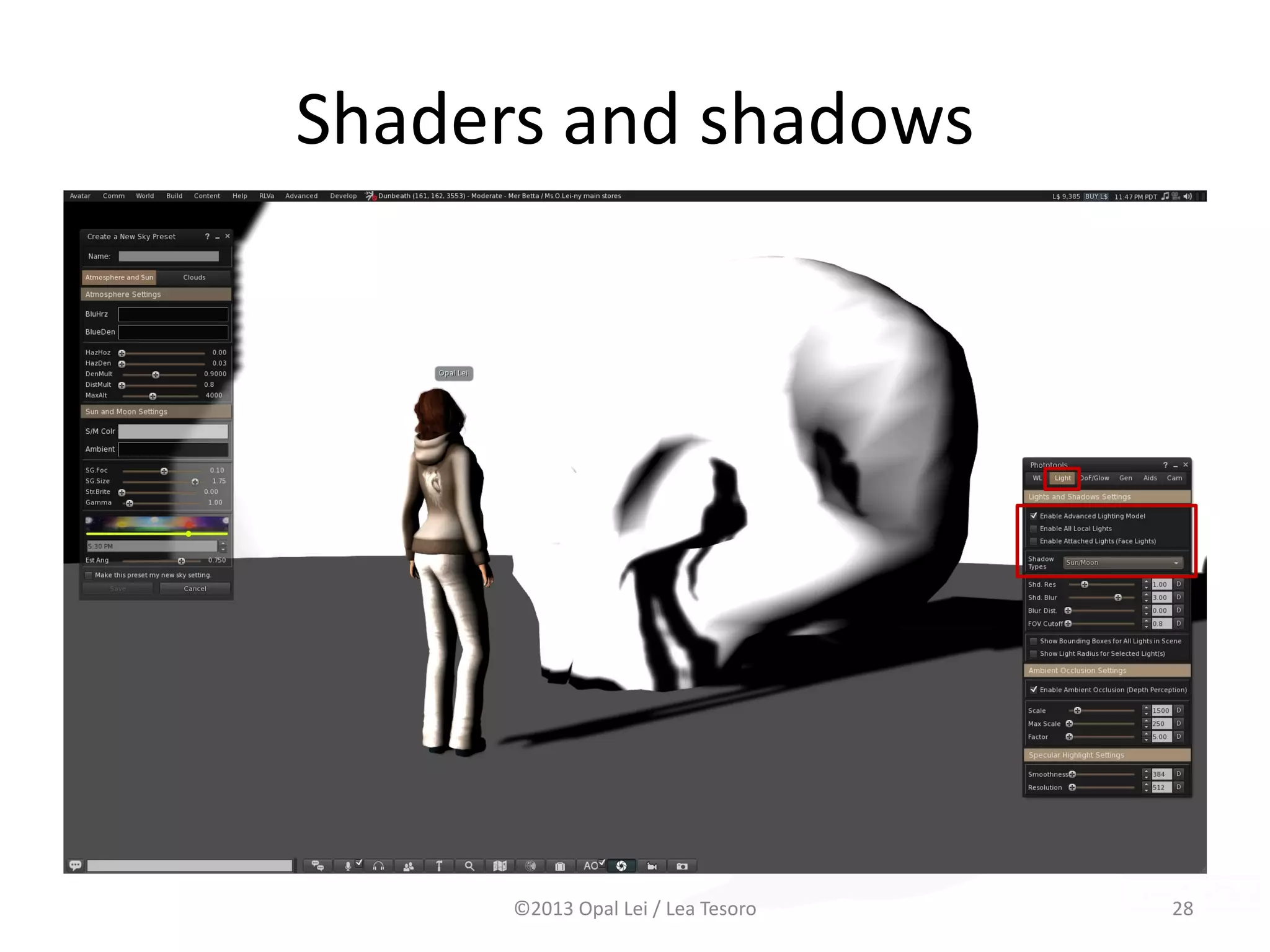 Shaders and shadows
©2013 Opal Lei / Lea Tesoro 28
 
