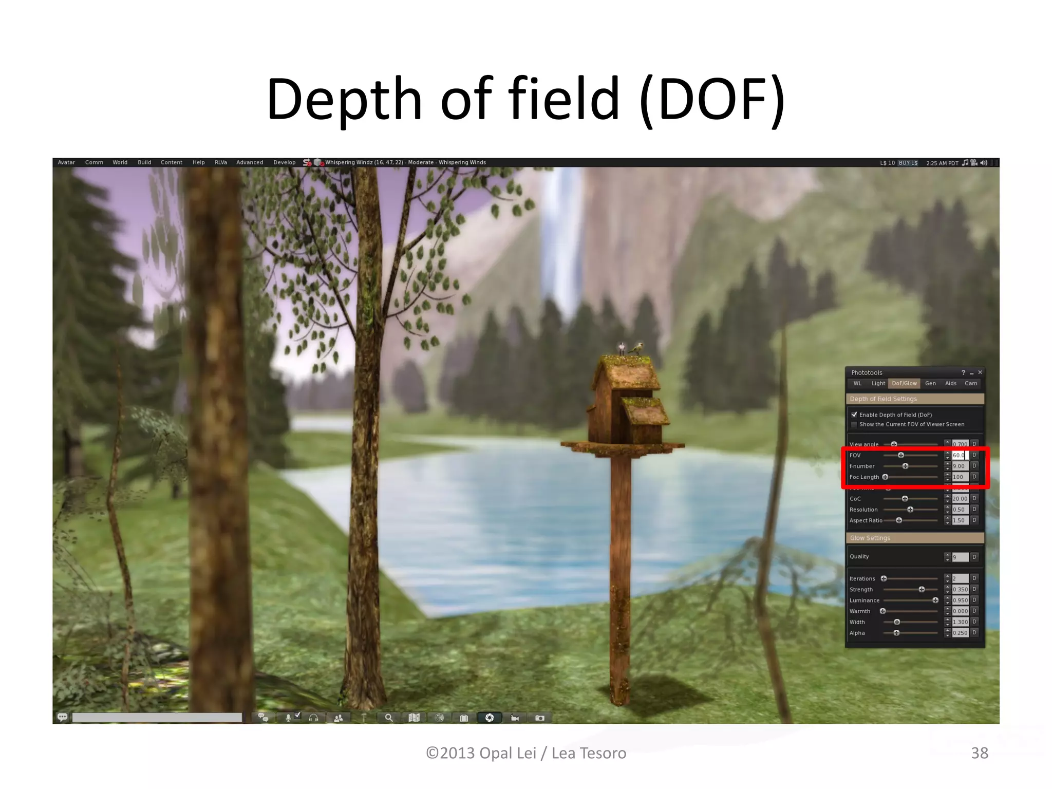 Depth of field (DOF)
©2013 Opal Lei / Lea Tesoro 38
 