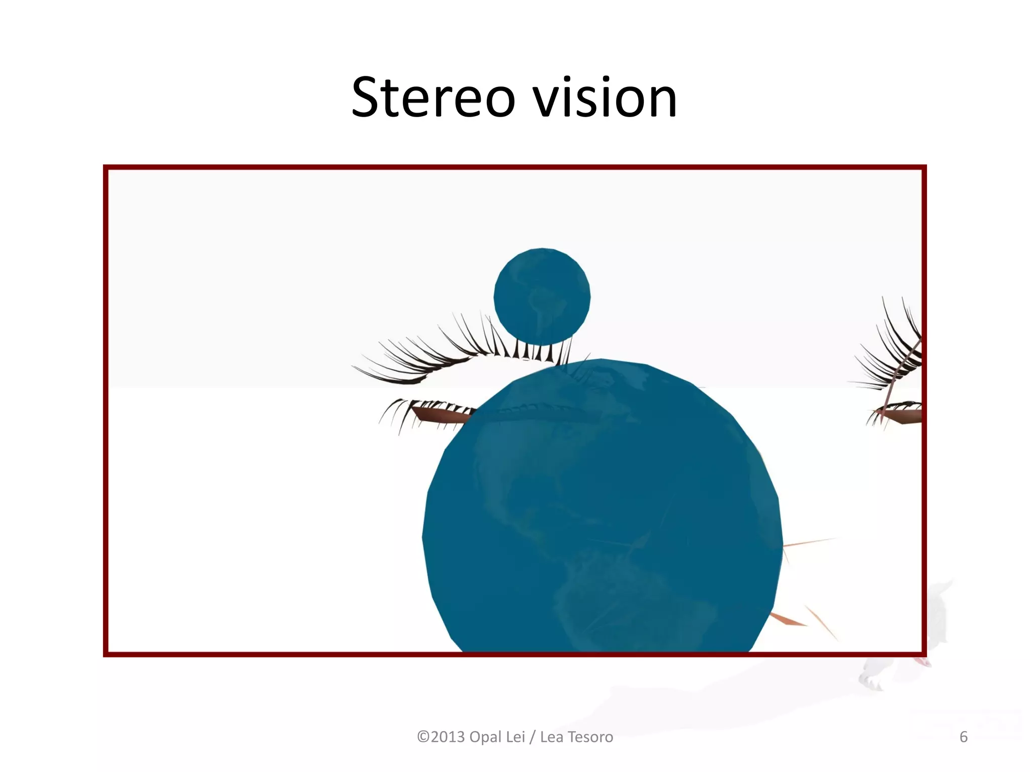 Stereo vision
©2013 Opal Lei / Lea Tesoro 6
 