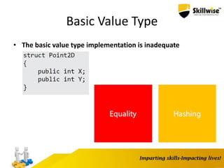 Basic Value Type
• The basic value type implementation is inadequate
 