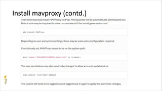 Install mavproxy (contd.)
 