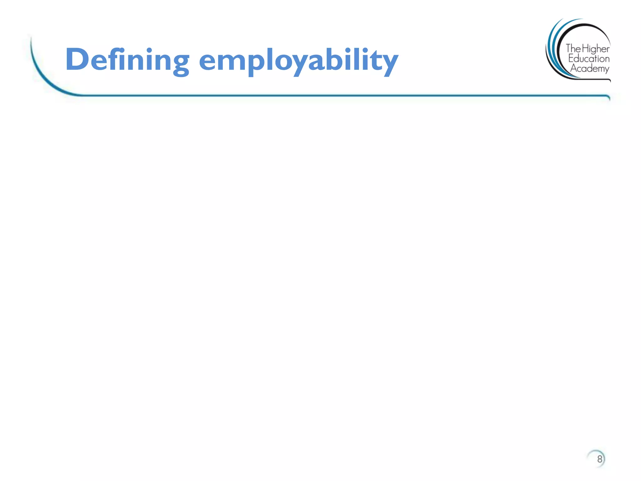 Defining employability
8
 