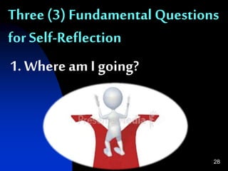 28
Three (3) Fundamental Questions
for Self-Reflection
1. Where am I going?
 