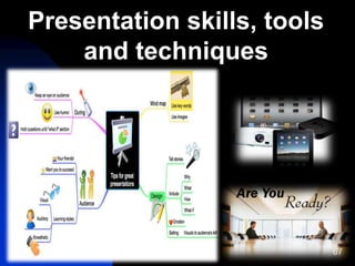 67
Presentation skills, tools
and techniques
 