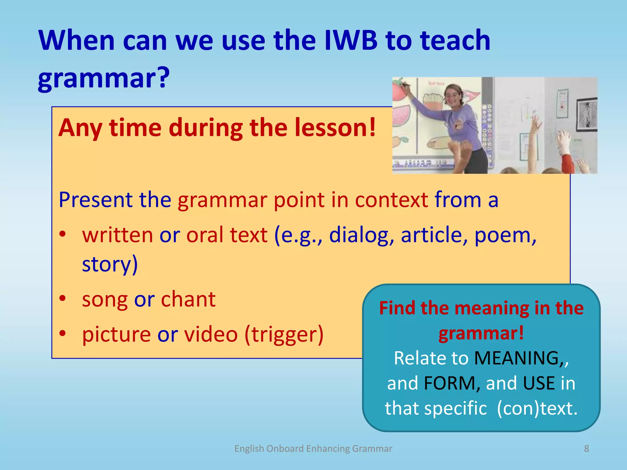 Manipulating text - by moving parts of words, whole words, phrases, sentences, hiding them,  and substituting alternatives .