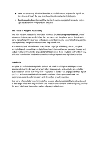 Enhancing Inclusion with Adaptive Accessibility Management Systems | DOCX