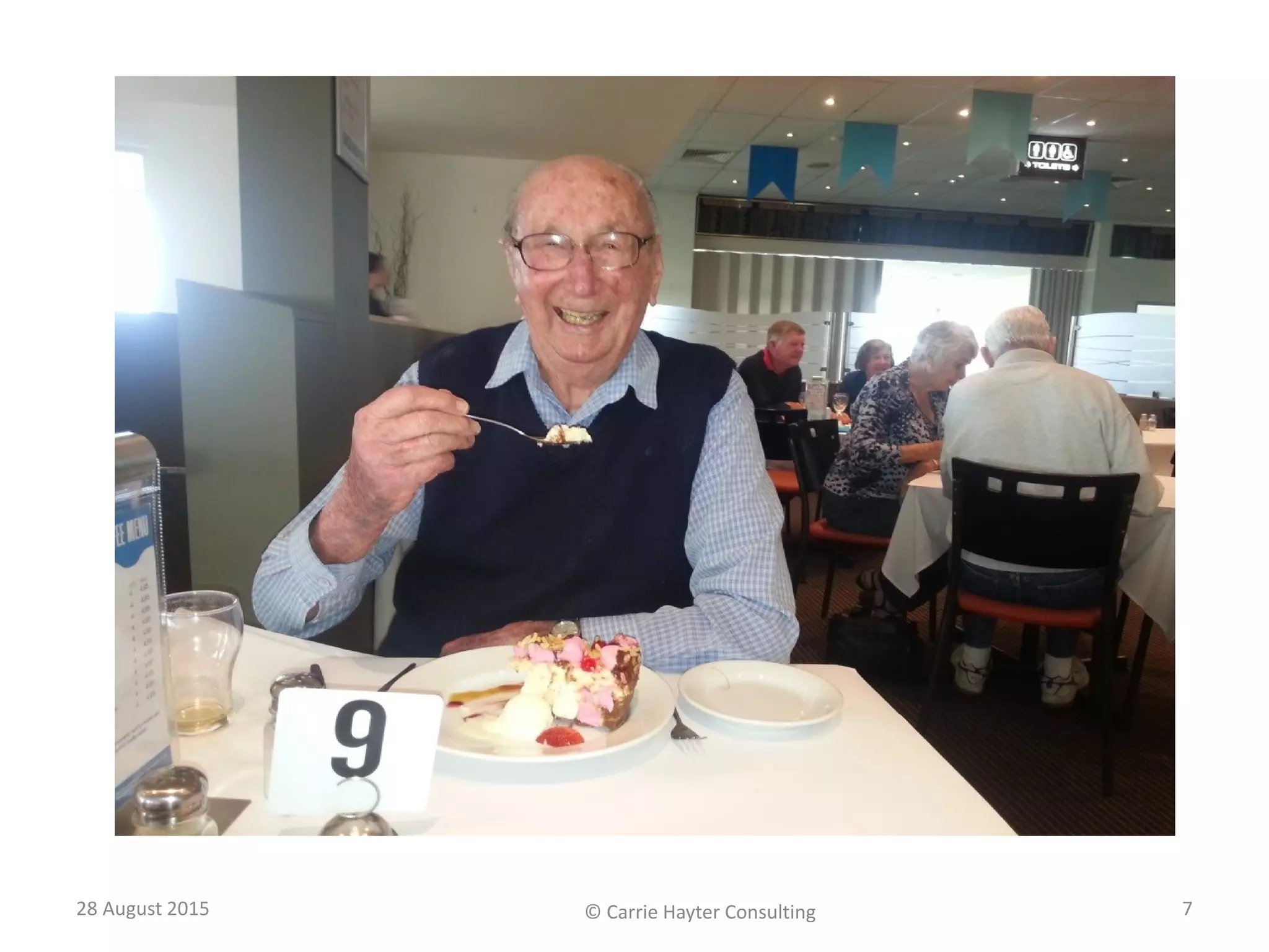 28 August 2015 © Carrie Hayter Consulting 7
 