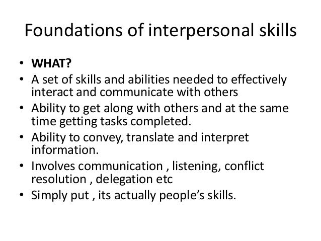 interpersonal ability