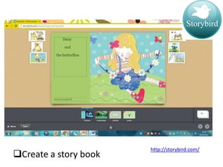 Create a story book

http://storybird.com/

 
