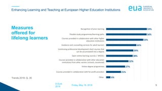 Enhancing learning and teaching at european higher education institutions - May 2018 Slide 9