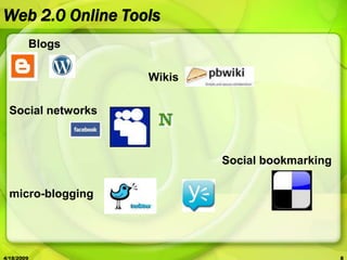 Enhancing Literacy Using Web 2 | PPTX | Social Networking | Internet