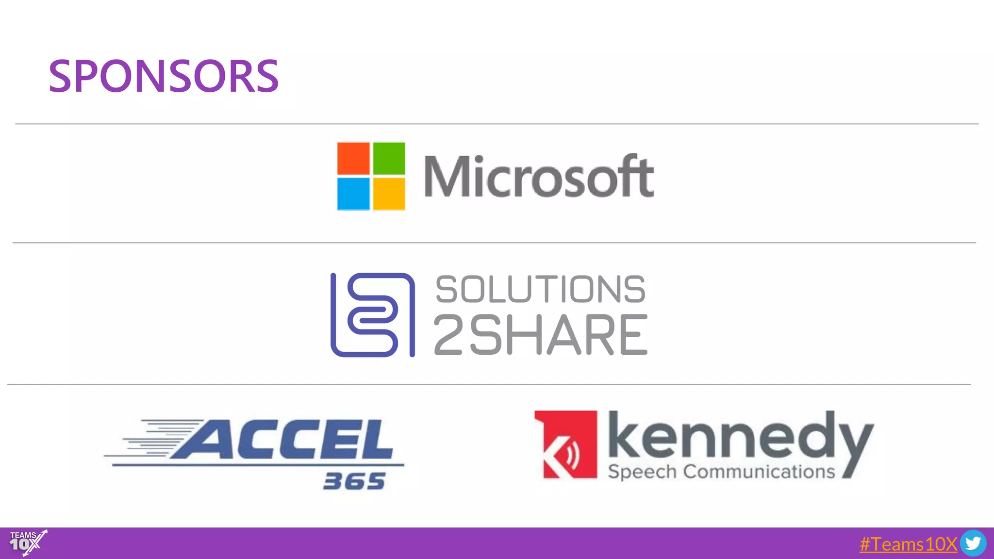 #Teams10X
SPONSORS
 