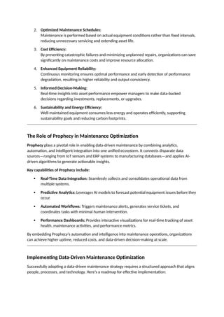 Enhancing Operational Efficiency through Data-Driven Maintenance ...