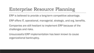 Enhancing Organizational Performance Through Integrated ERP-Based ...