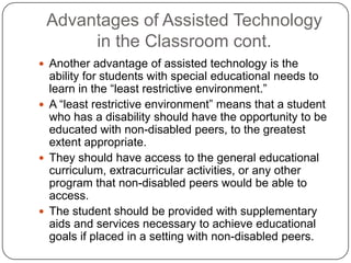 Enhancing our special needs students with technological resources
