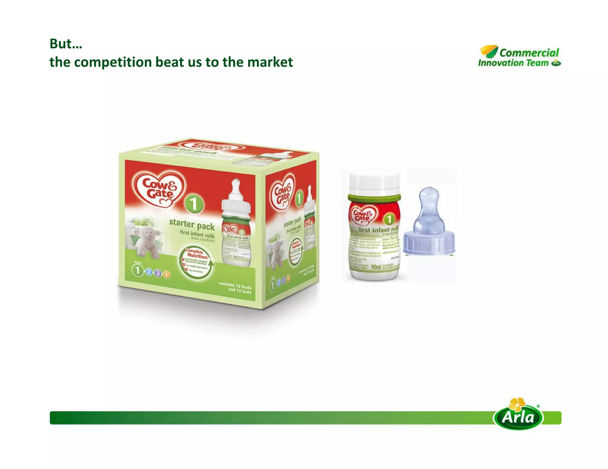 But…
the competition beat us to the market
 