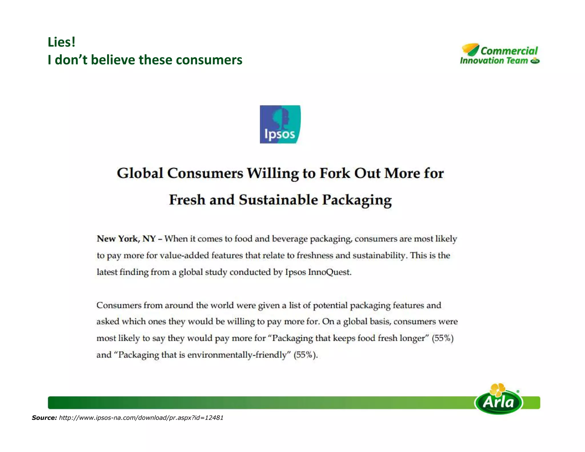 Lies!
I don’t believe these consumers
Source: http://www.ipsos-na.com/download/pr.aspx?id=12481
 