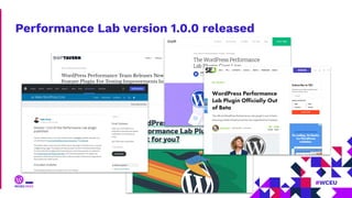 Performance Lab version 1.0.0 released
 