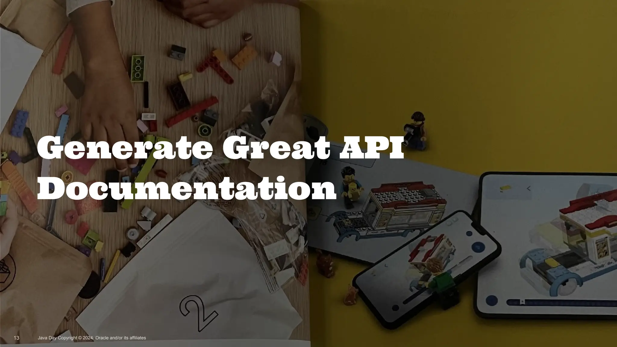 Generate Great API
Documentation
Java Day Copyright © 2024, Oracle and/or its affiliates
13
 