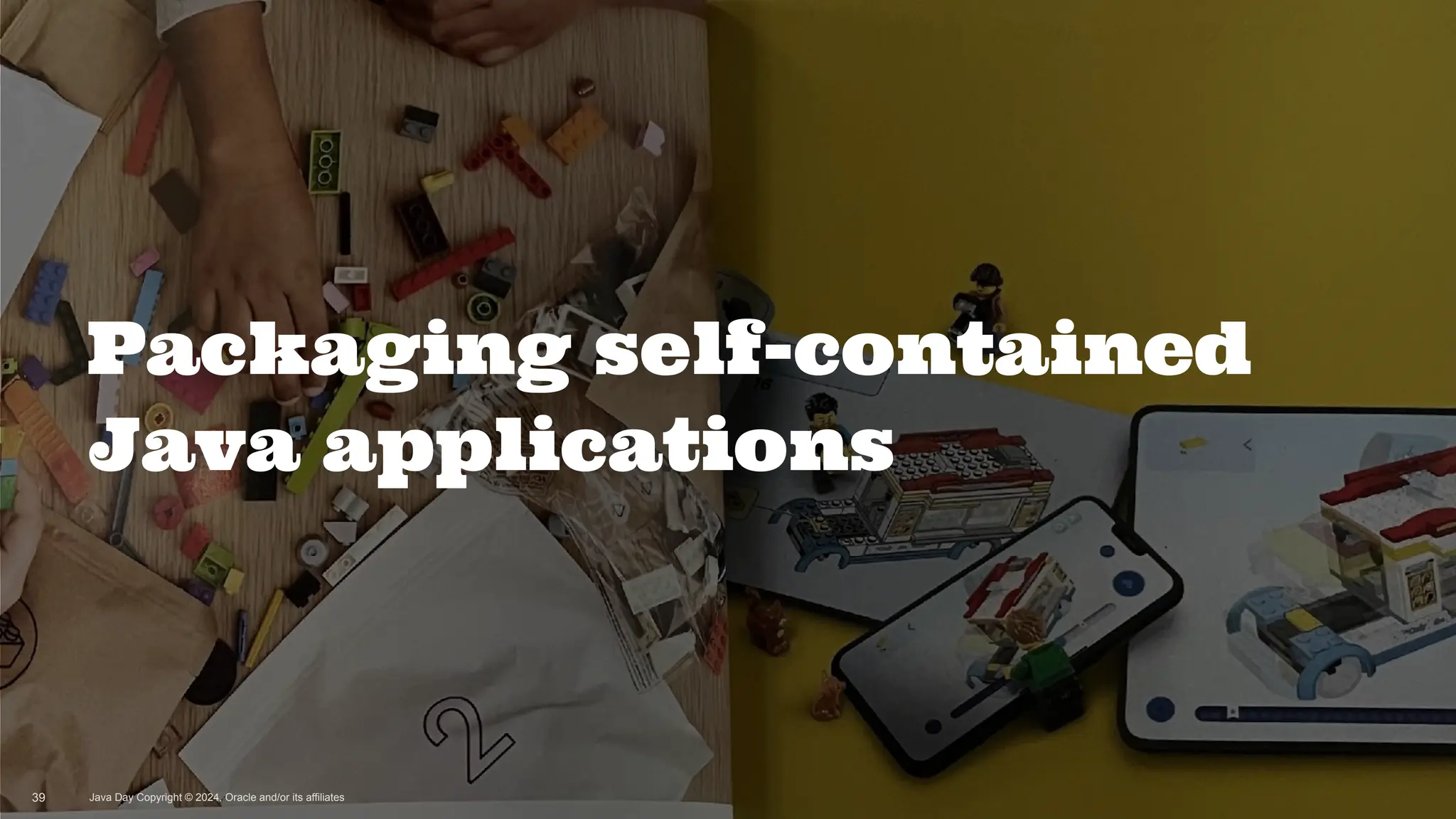 Packaging self-contained
Java applications
Java Day Copyright © 2024, Oracle and/or its affiliates
39
 