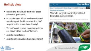 Enhancing soil organic carbon (SOC) sequestration: myth or reality in Africa?