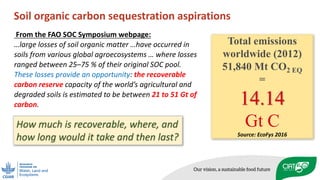 Enhancing soil organic carbon (SOC) sequestration: myth or reality in Africa?