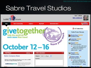 Sabre Travel StudiosSabre Travel Studios
learn more @ www.alexmanchester.comlearn more @ www.alexmanchester.com
 