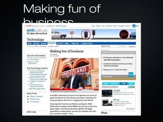 Making fun ofMaking fun of
businessbusiness
 