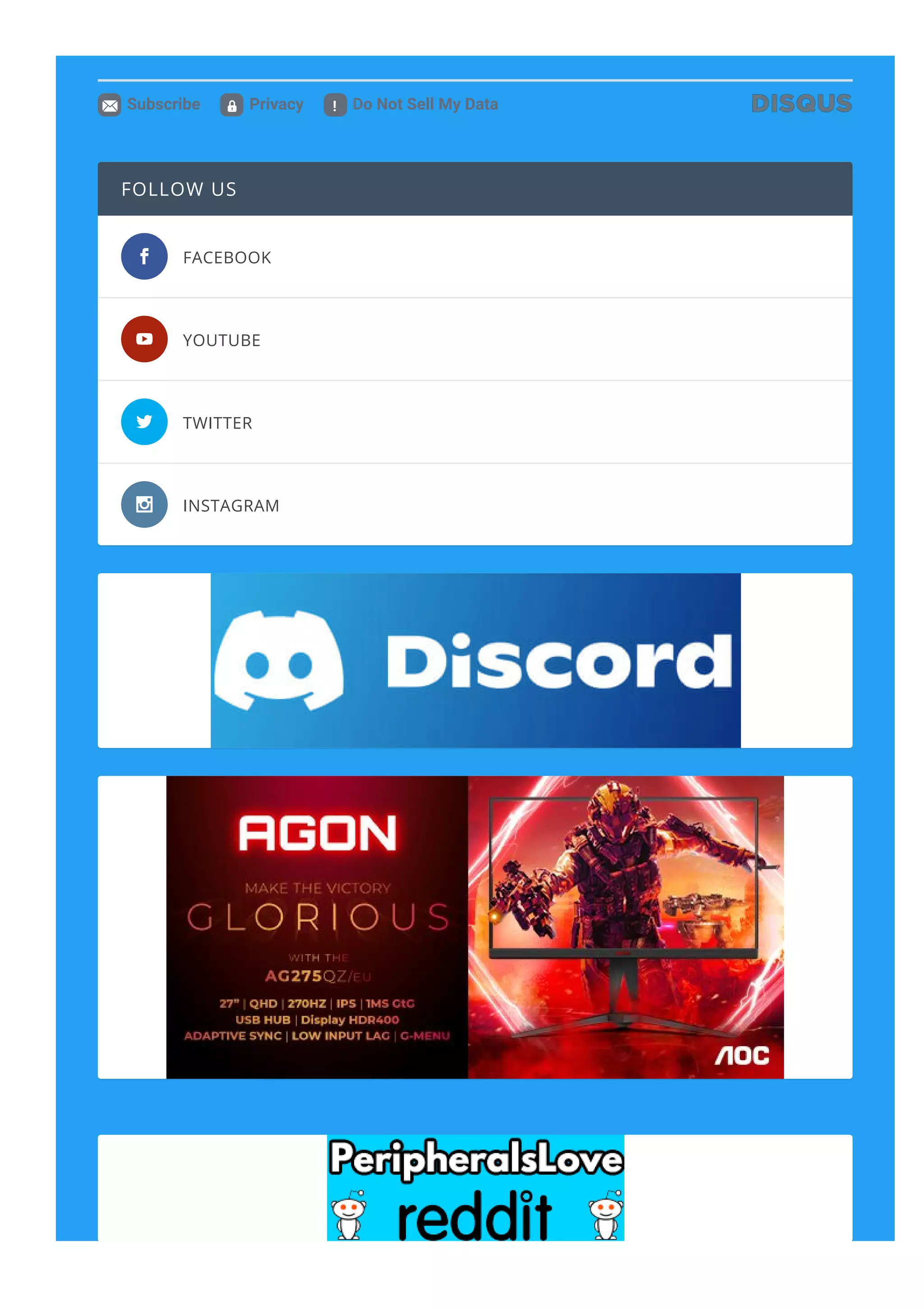 FOLLOW US
FACEBOOK
YOUTUBE
TWITTER
INSTAGRAM
Subscribe Privacy Do Not Sell My Data




 