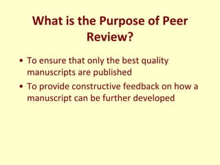 Enhancing Your Chances of Your Manuscript Being Accepted for Publication