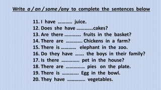 การใช้ a/an/some/any | PPTX