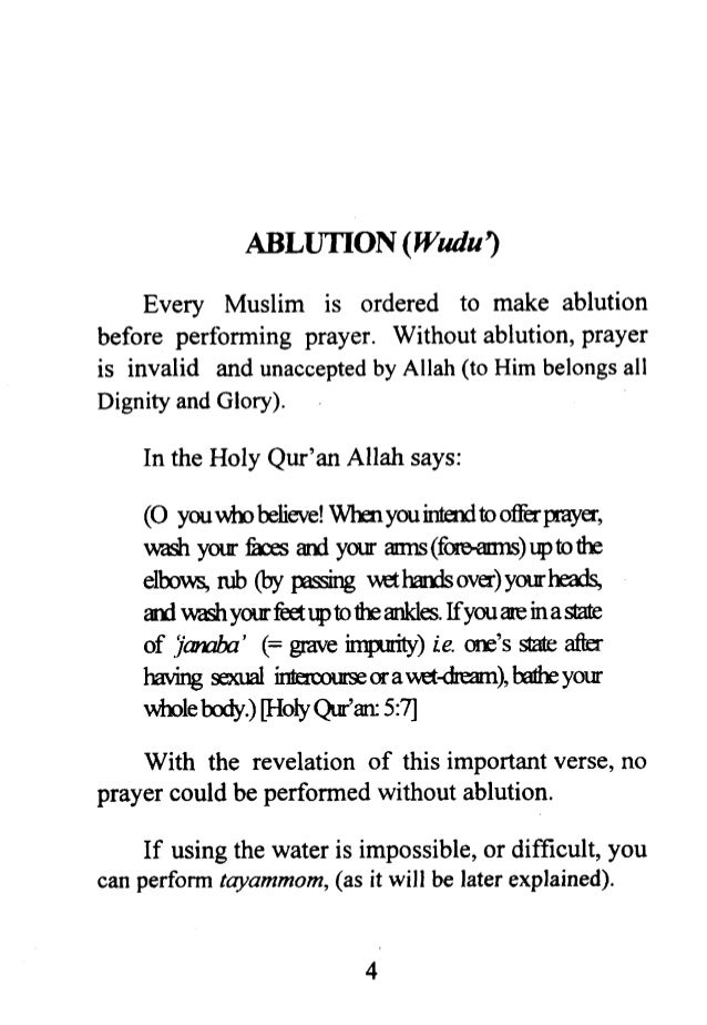 How to perform wudu and prayer