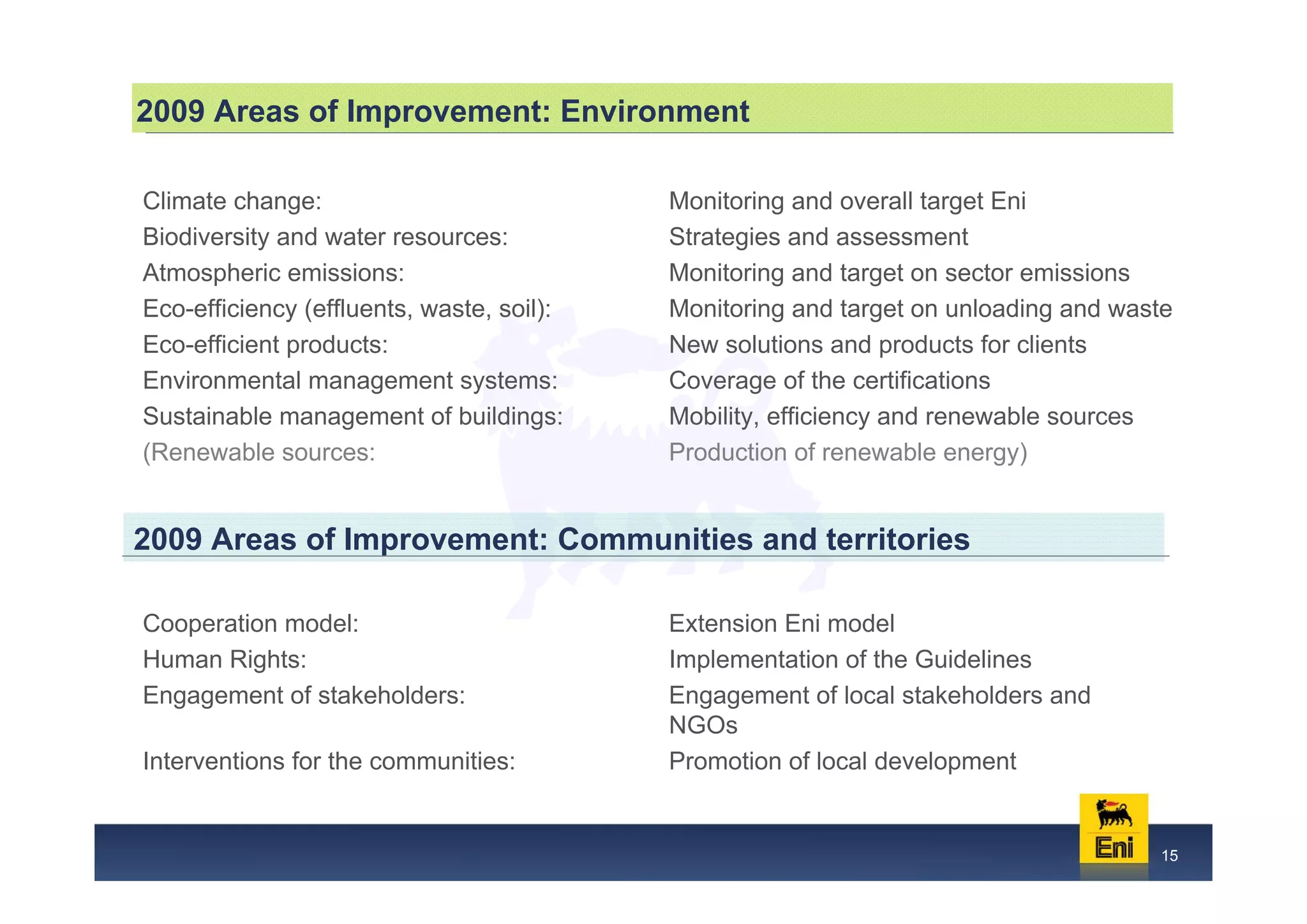 Eni: Managing the complexity of a sustainable development